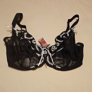 NWT Ruby Pink bra, black/white, 32F